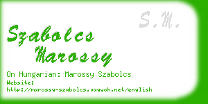 szabolcs marossy business card